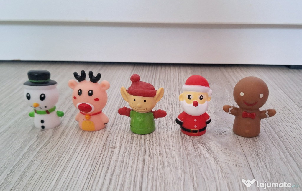Jucarie Finger Puppet Figuri de Craciun - 5buc