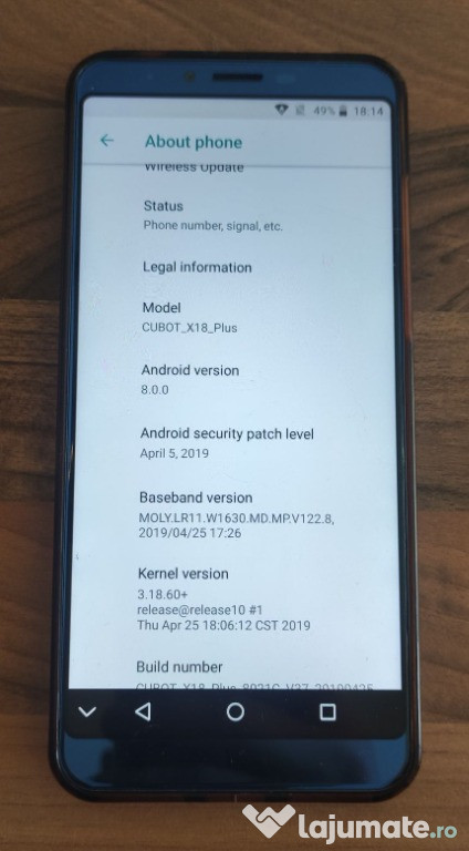 Telefon mobil, CUBOT, X18 Plus Dual SIM 64GB, albastru