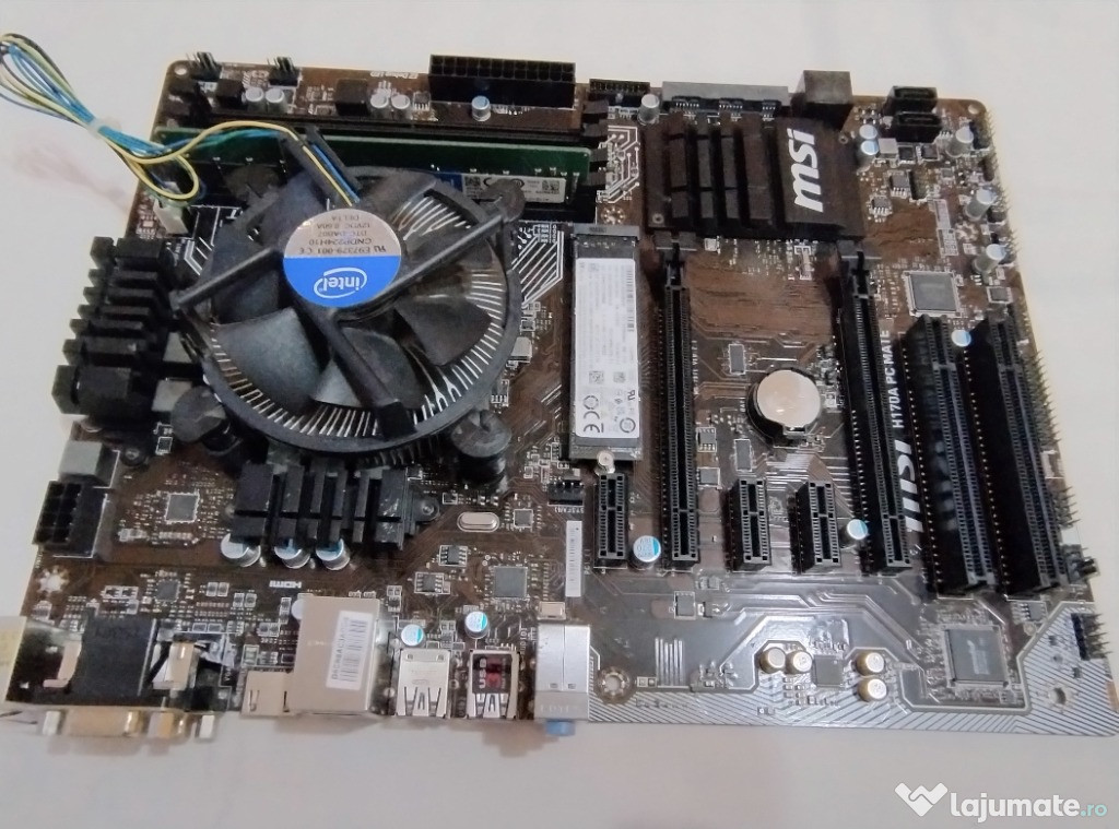 Placa gaming 1151 + procesor + RAM + SSD 512gb nvme + cooler