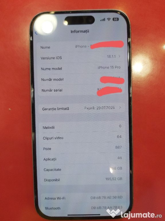 Iphone 15 pro 256GB