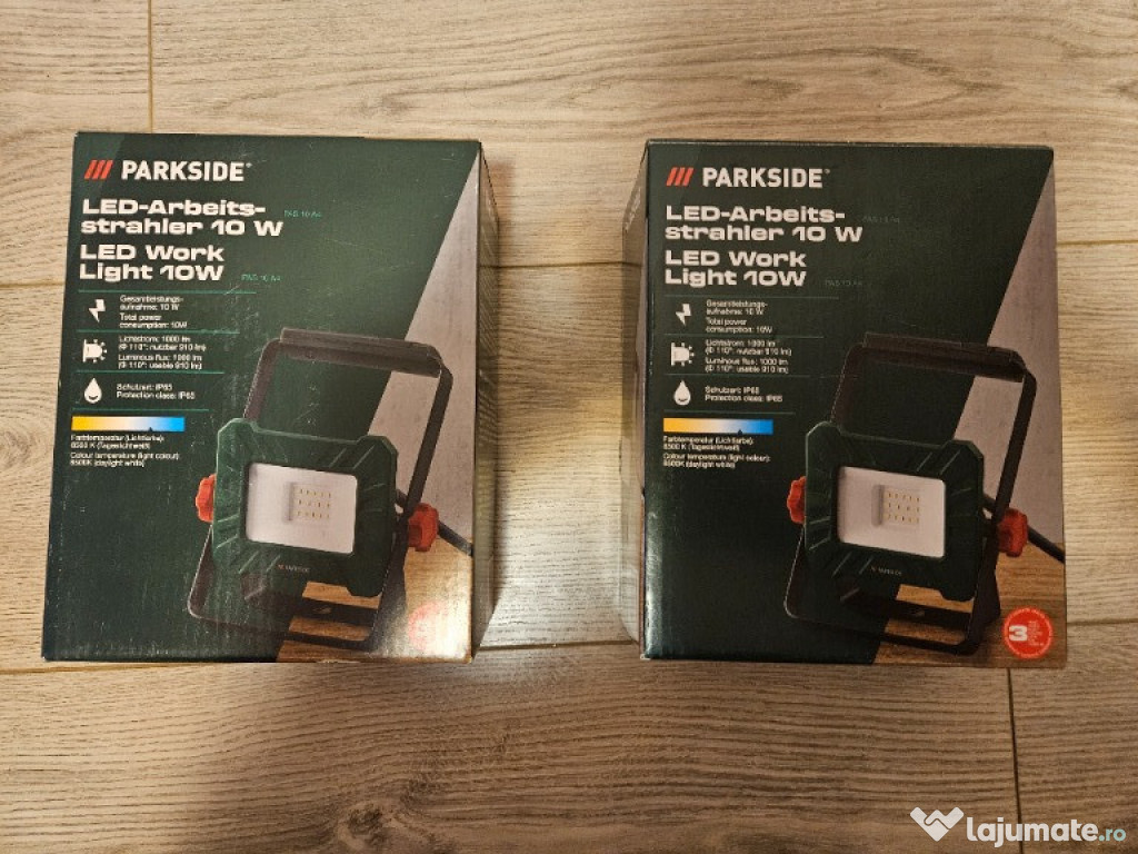 Set 2x Reflector de lucru cu led 10W - Parkside