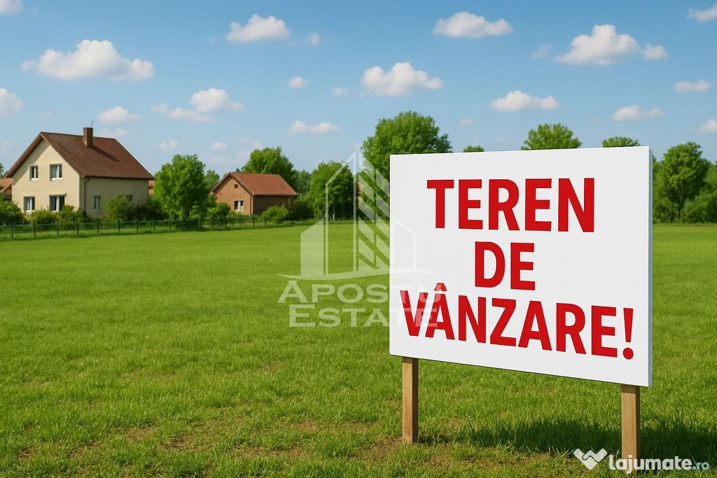 Teren intravilan 2766 mp in Dinias 20km de Timisoara