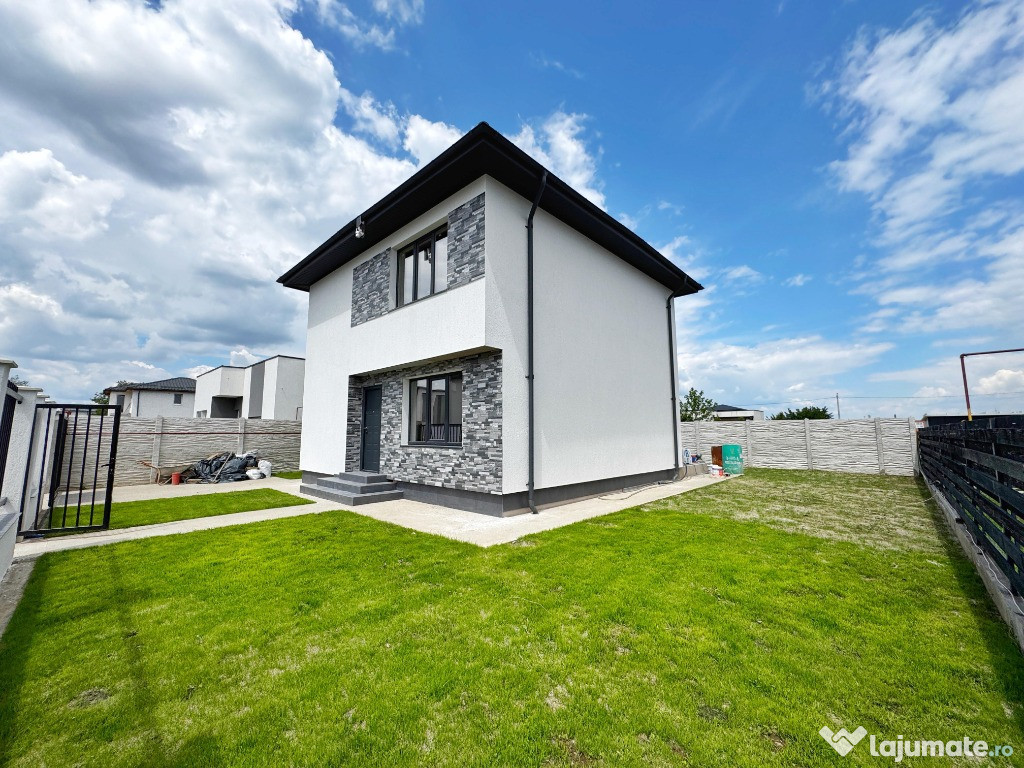 Vila individuală P+1E||4 camere||2 băi ||teren 325mp||terasă acoperita