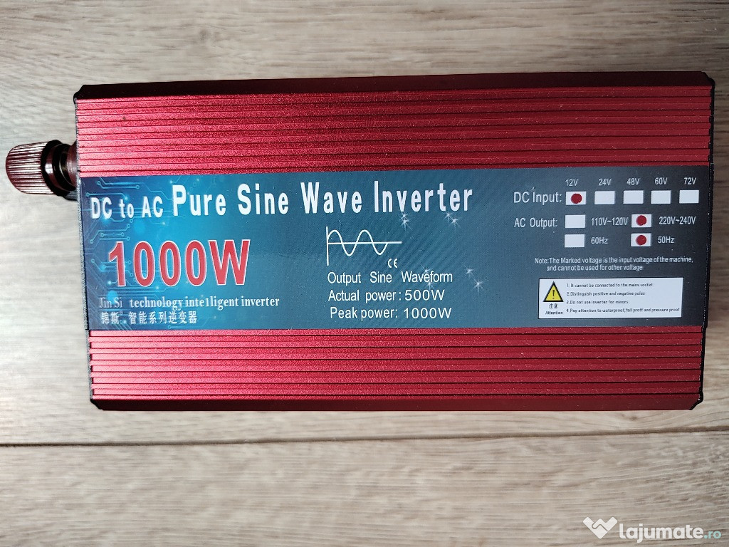 Invertor 1000W 12V/230 VAC