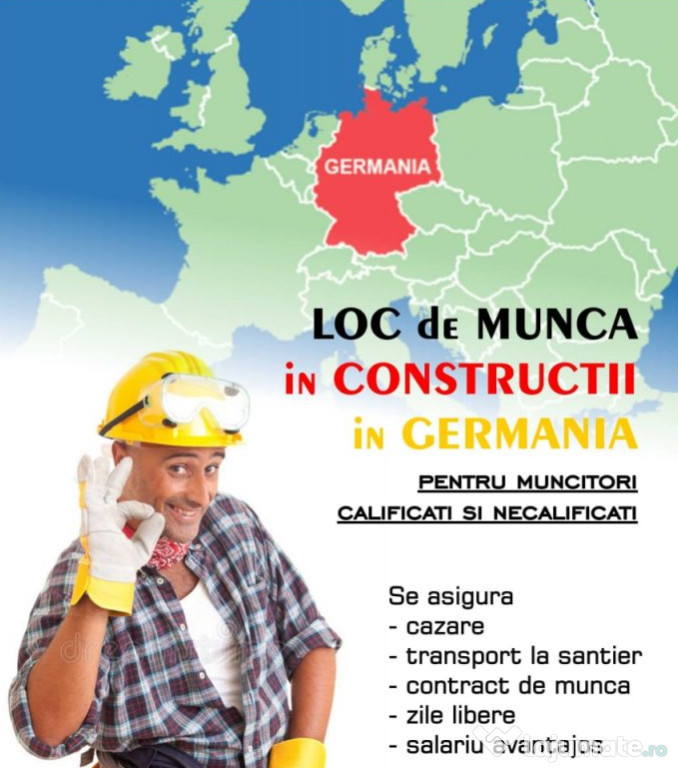 Locuri de munca constructii Germania