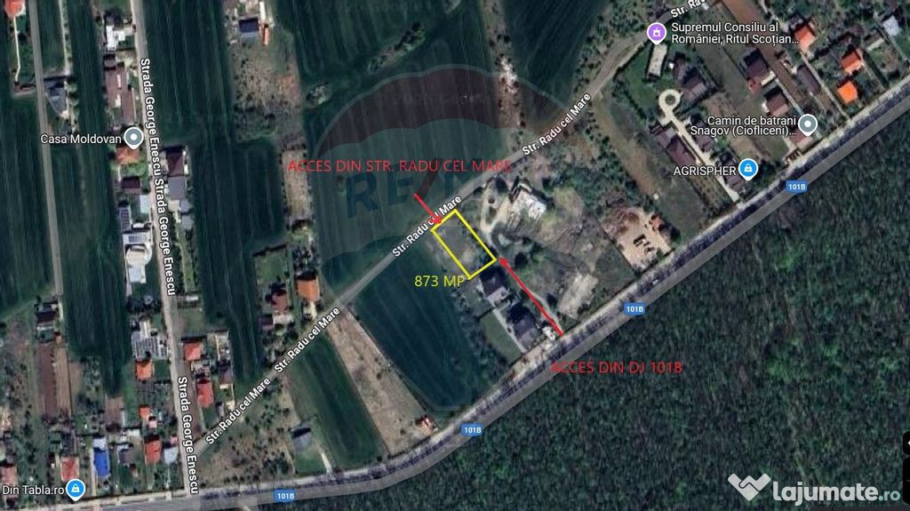 Teren 872,43 mp Snagov