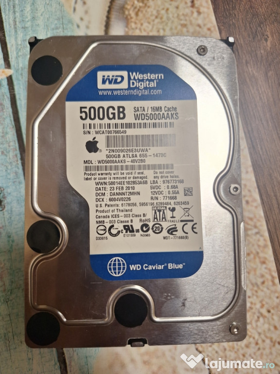 Hard Disk Western Digital 500Gb