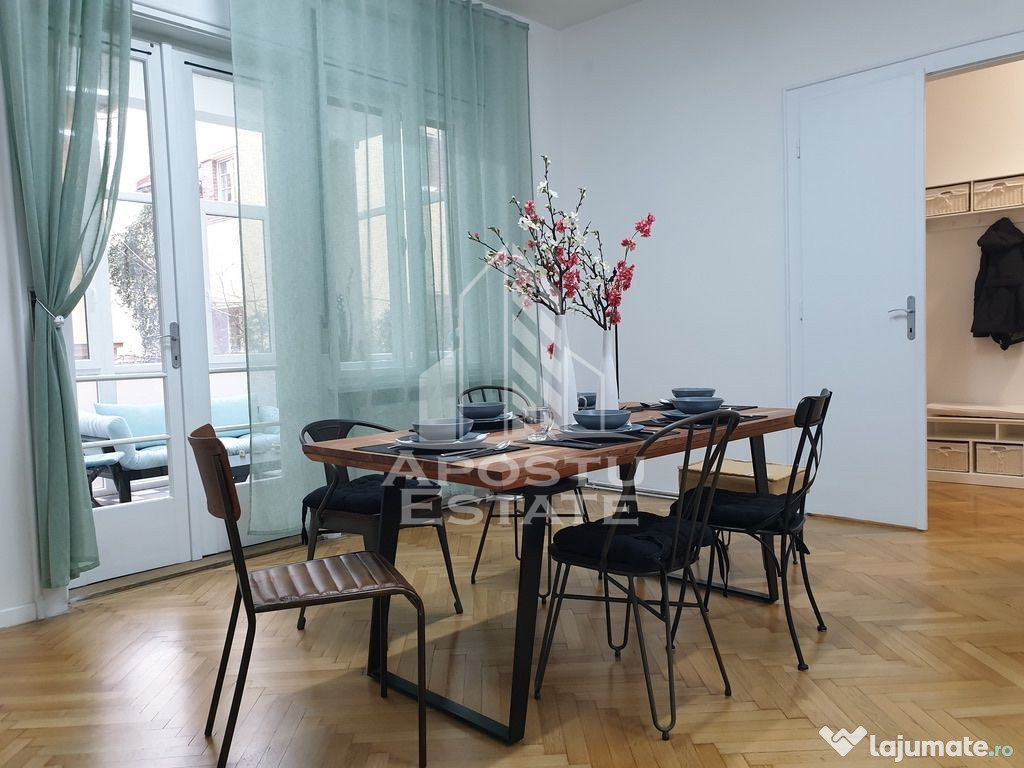 4 camere ultracentral, 132 mp + 2 terase – complet renovat