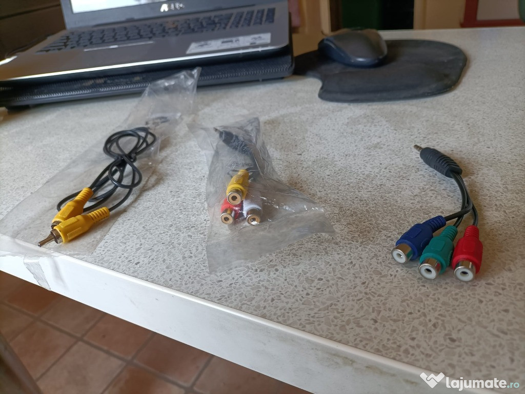 Prelungitor RCA tata-tata. Adaptor mufa audio -video Jack -RCA 3 mama