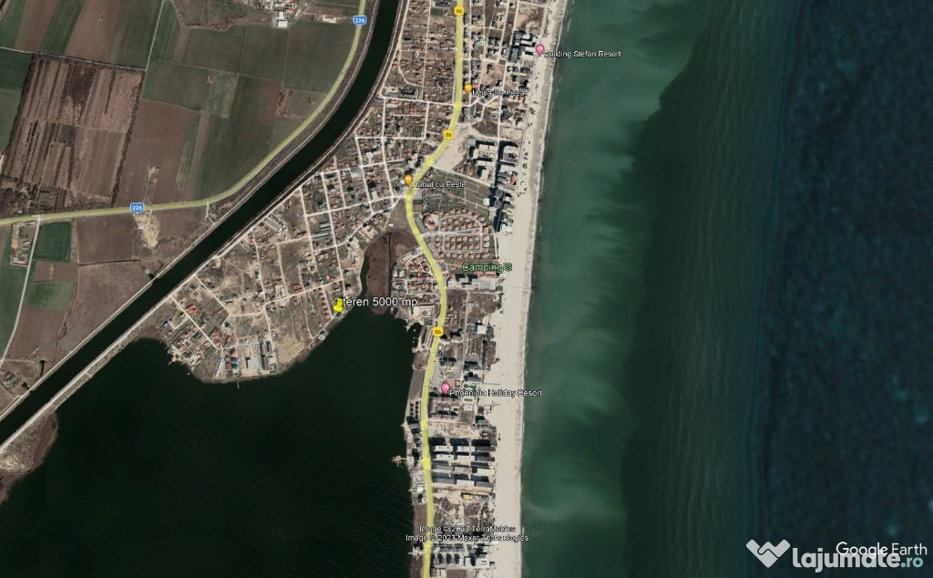 Teren de vanzare Mamaia Sat primul rand la lacul Siutghiol