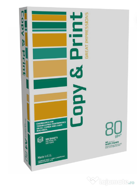 Hartie de imprimare Copy&Print A4 80gr/m² 1x500 foi