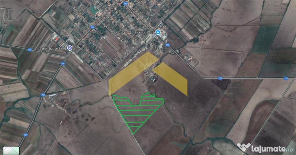 19.5 HA teren intravilan de localitatea Cermei