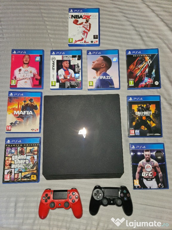 De vanzare playstation 4 pro cu jocuri incluse 1200 lei