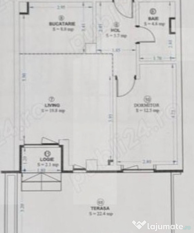 Apartament cu 2 camere, terasa mare, Torontalului