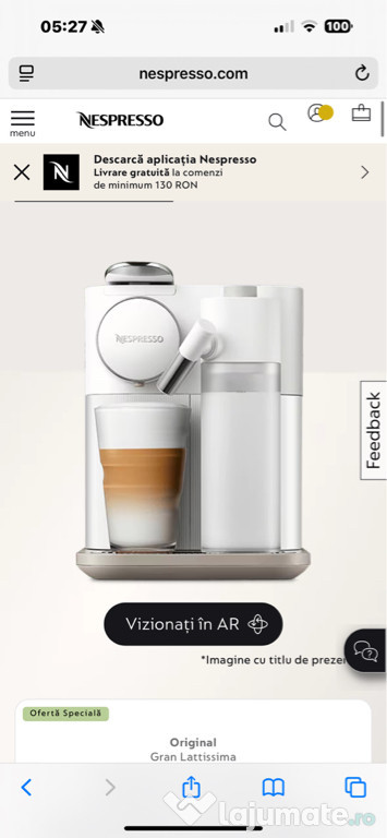 Espressor Gran Lattissima Alb Elegant