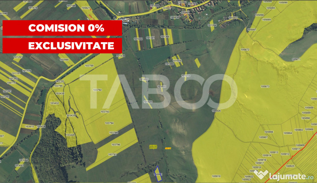 Teren extravilan 2900 mp pretabil pentru investitie zona Lov