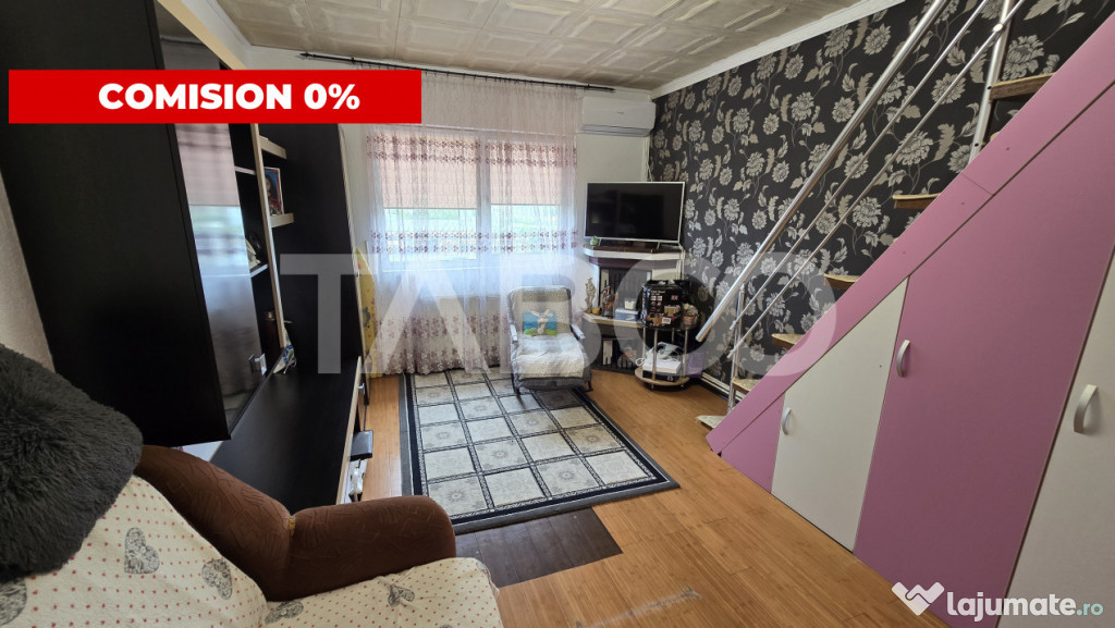 COMISION 0%-Apartament cu 3 camere de vanzare utilat mobilat