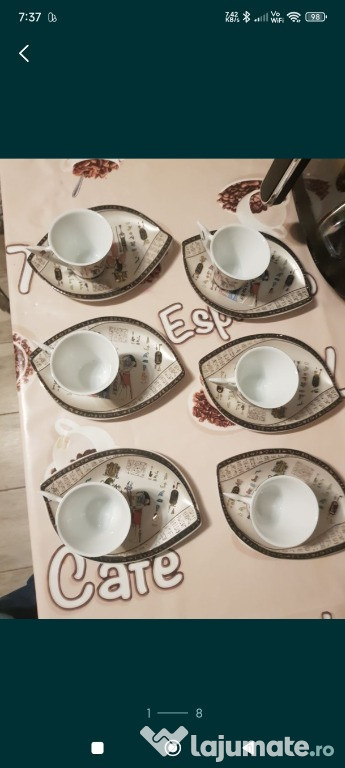 Fathi Mahmoud Limoges Egipt ceașă și farfurie din ceramică/porțelan