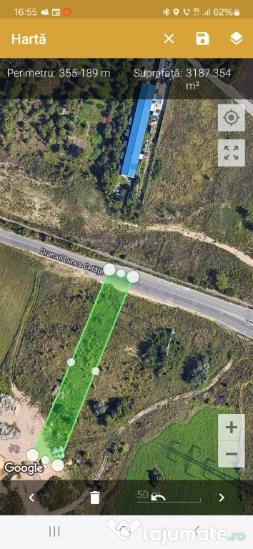 Teren intravilan Lunca Veche (actuala Lunca Cetății) 3180mp
