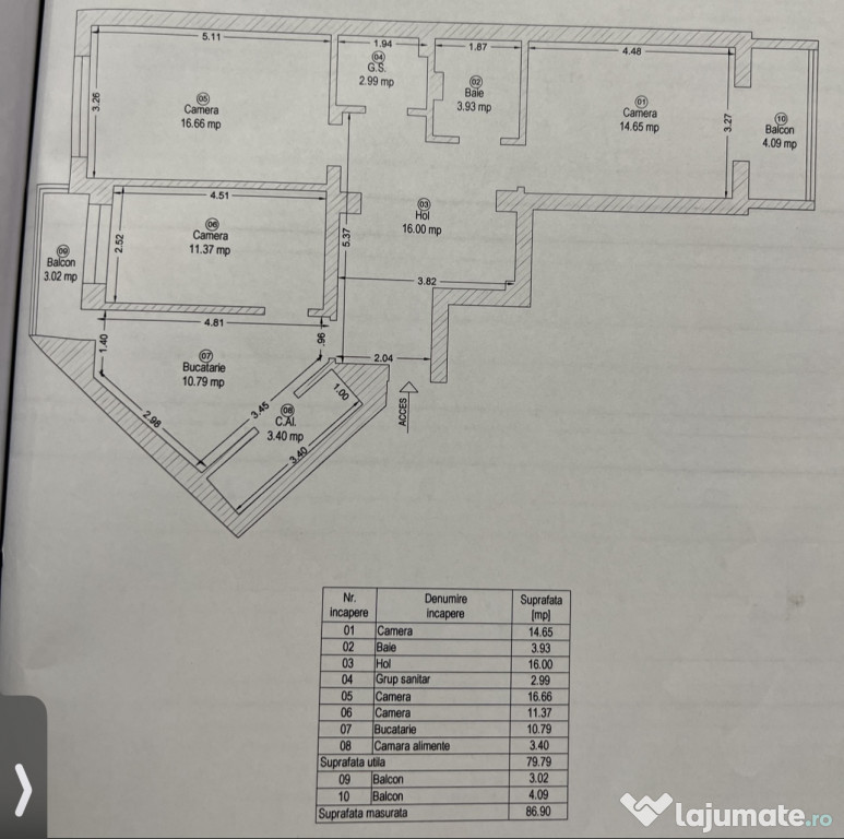 Apartament 3 camere 87mp Circumvalatiunii + boxa