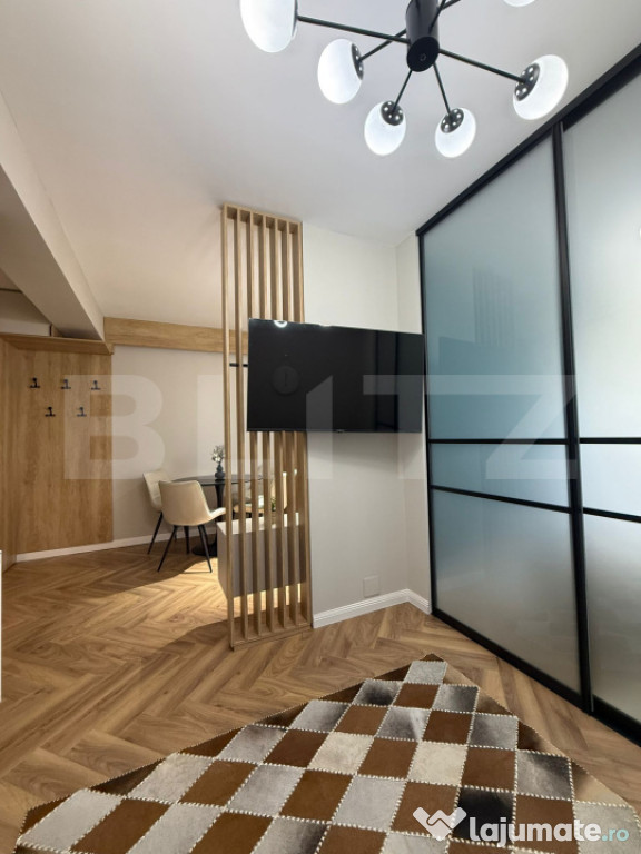 Apartament mobilat si utilat, etaj intermediar, parcare subt