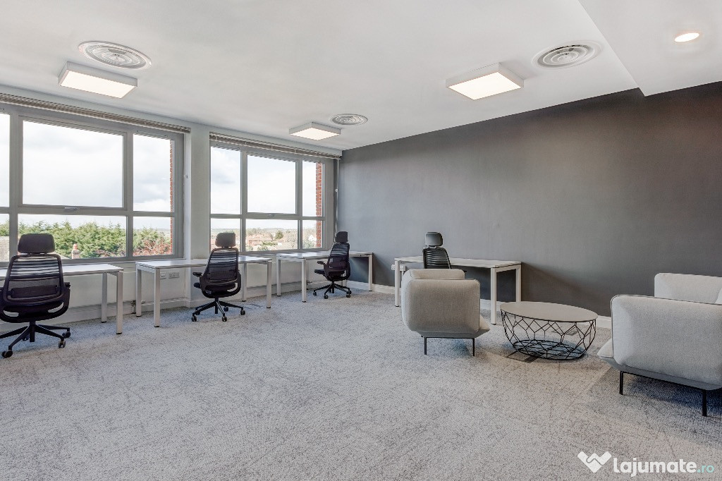 Spațiu de birou privat pentru 4 persoane în Regus Primavera