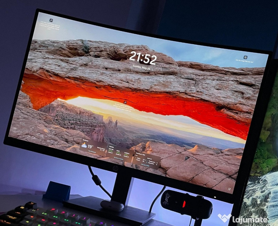 Monitor Gaming HP X27qc, 27", QHD, IPS, 165Hz, FreeSync, 1ms, in cutie