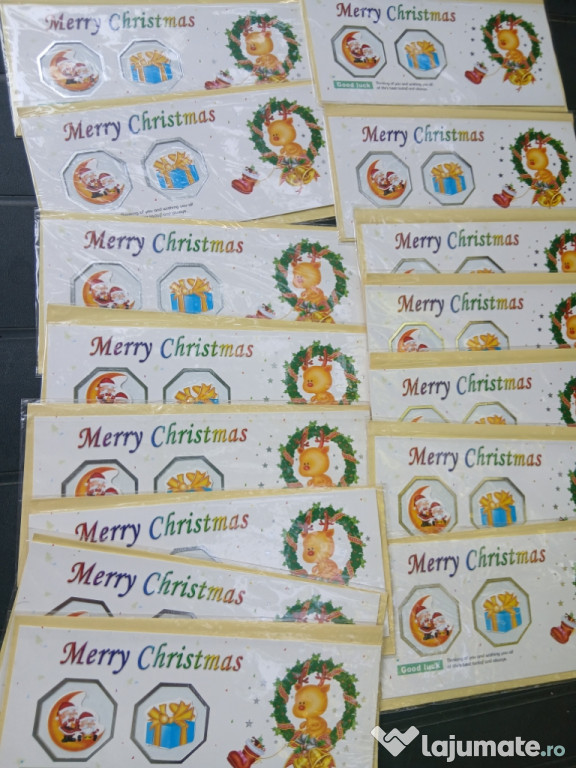 Felicitari pentru Crăciun,noi,cu tot cu plic,14 bucati