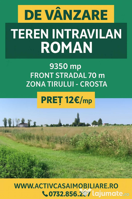 Teren de vanzare zona Tirului- Crosta