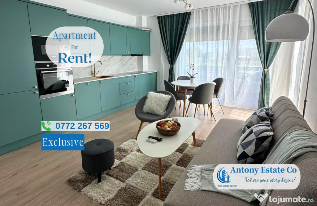 Apartament de inchiriat, NOU, 3 Camere, Openspace, Prima Are