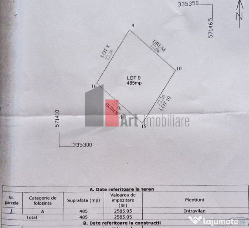 Teren Sabareni 485 mp