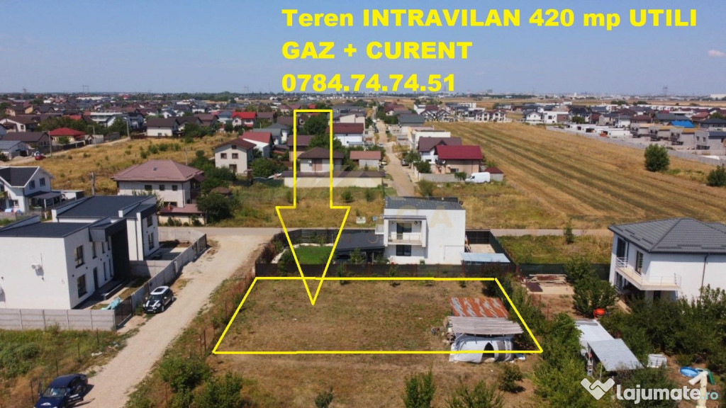 Teren intravilan cu UTILITATI - 420 mp