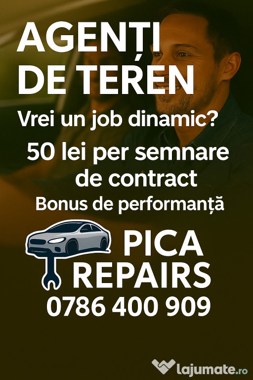 Cautam agenți de teren Part time