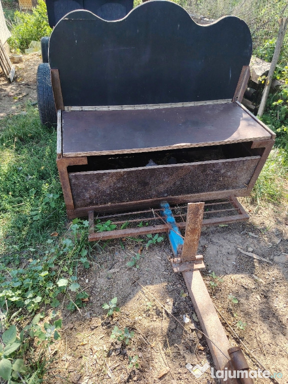 Remorca+șaretă pentru motocultor