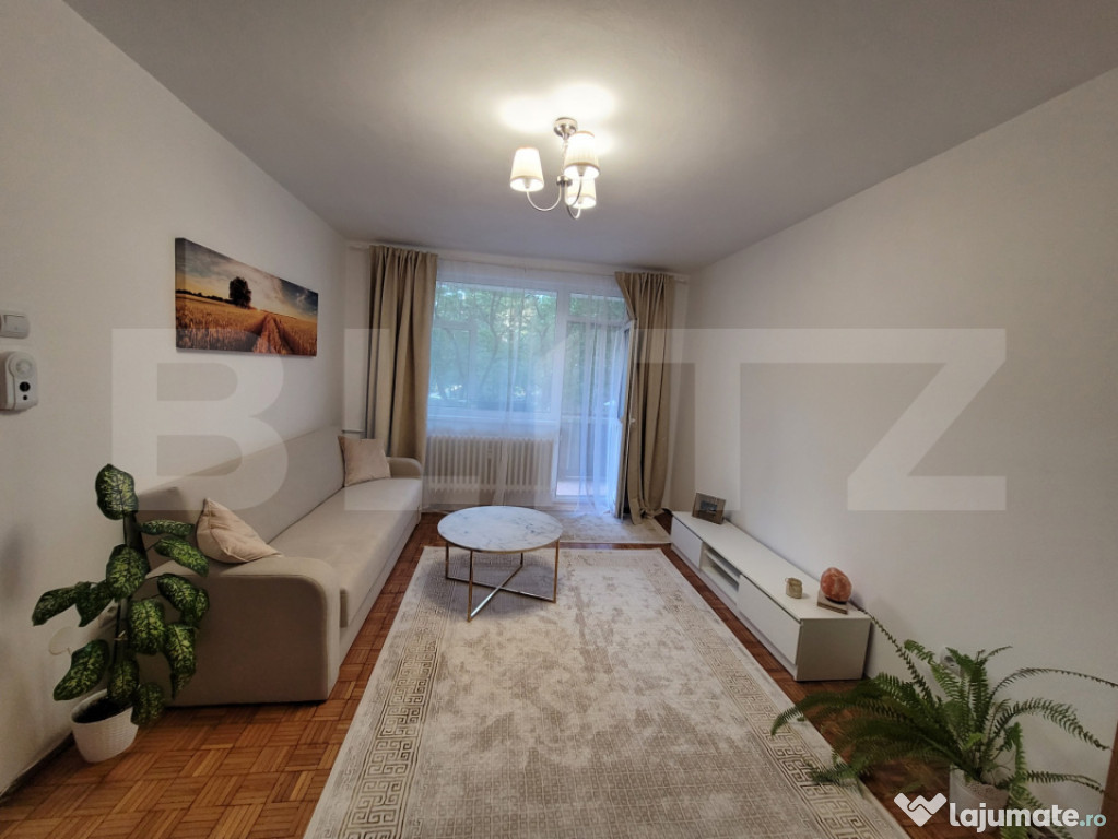 Apartament cu 2 camere, 43mp, finisat si mobilat, zona Iuliu