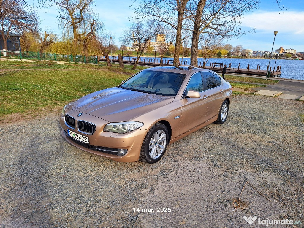 BMW F10 520d 184 CP, Webasto, piele crem, automat, 2011
