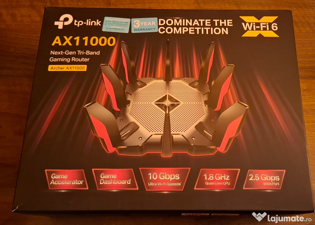 Router Wireless TP-Link Archer AX11000, Gaming, Wi-Fi 6