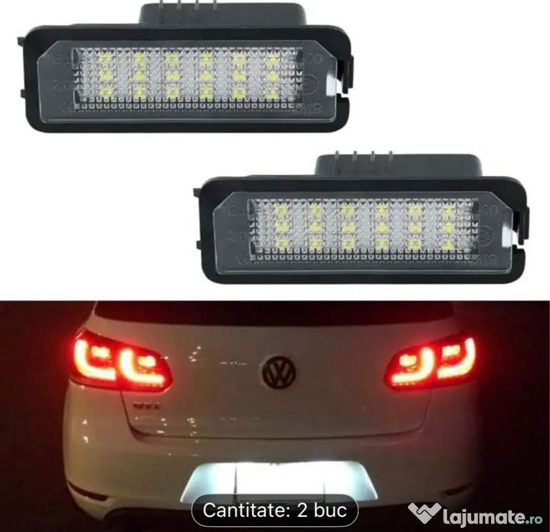 Set 2 lămpi led număr Înmatriculare Gama Vw