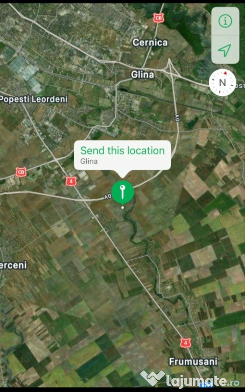 Teren Allegria,intravilan,soseaua Oltenitei,A0,Popesti-Glina,7500mp