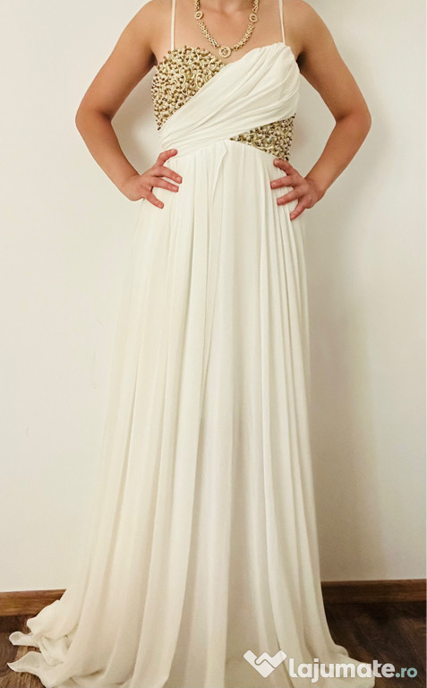 Rochie alba cu pietre !