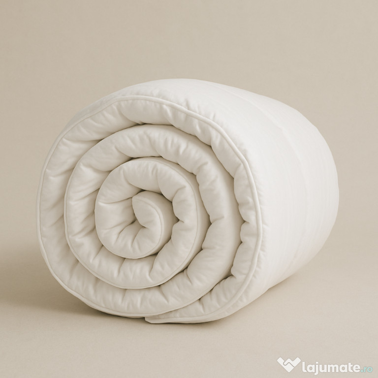 Pilota premium 200x220 cm – puf de măcă (100%) & bumbac natural (100%)