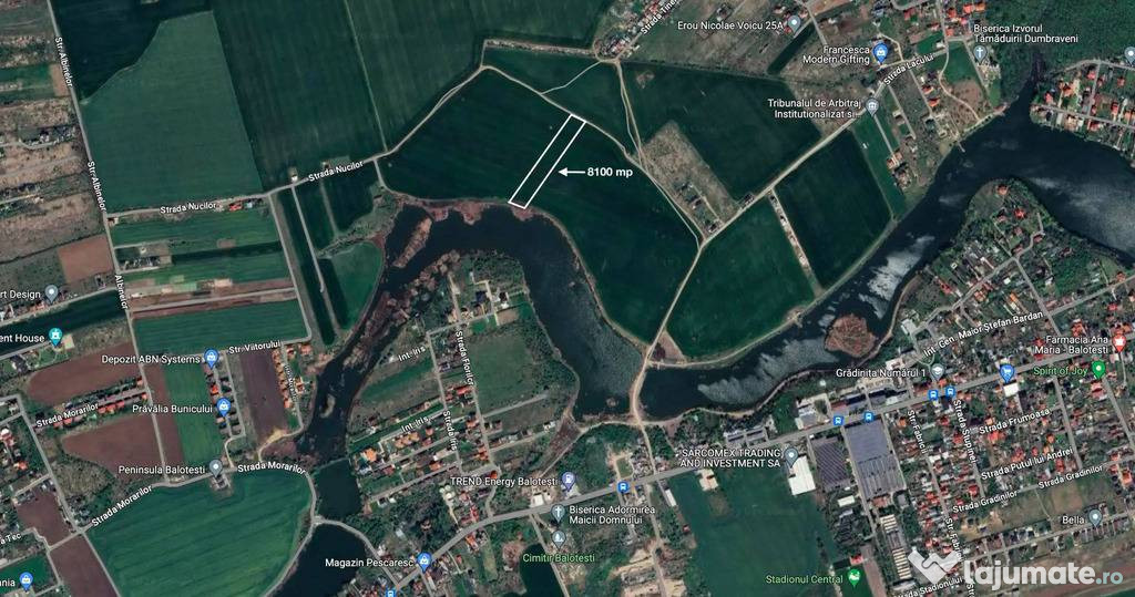 Teren INTRAVILAN de 8100 mp, cu deschidere către Lacul B...