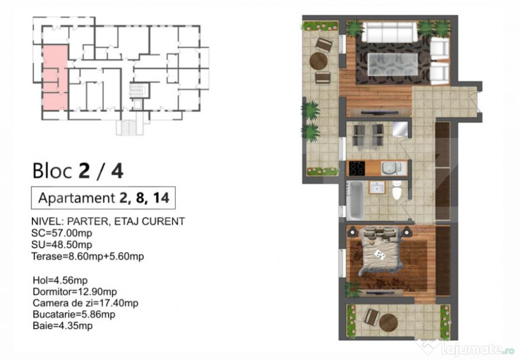 Apartament de vânzare – Bloc nou, Zăvoaie, zona Kaufland