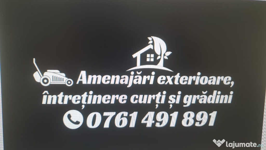 Amenajări exterioare,întreținere curti și grădini Gorj!