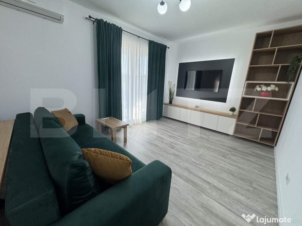 Apartament modern 2 camere open-space, prima închiriere în