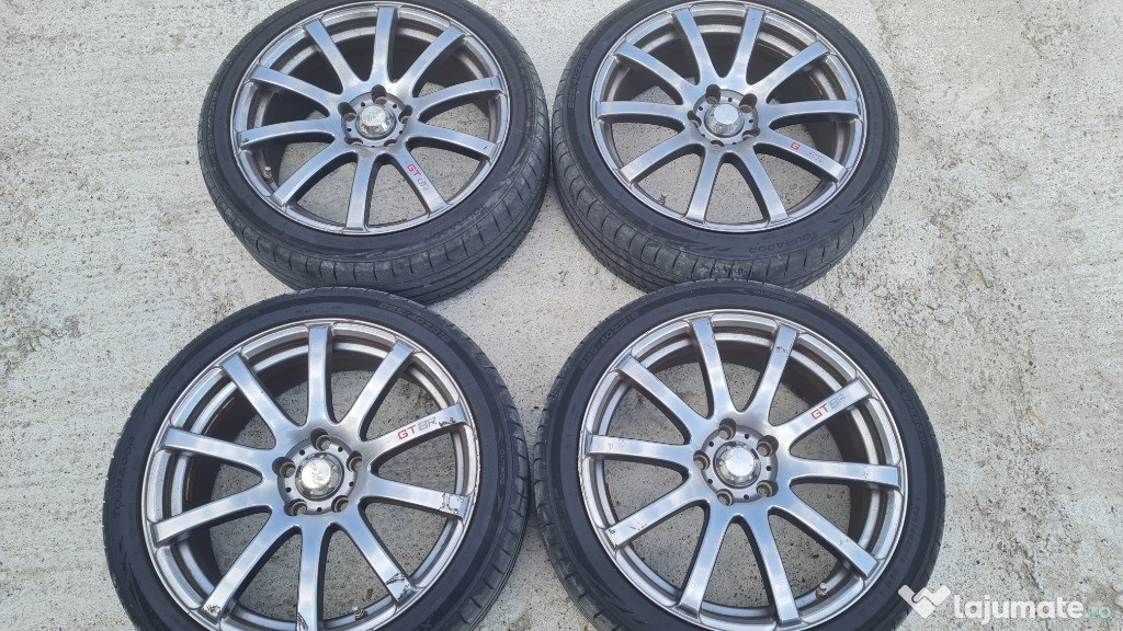Jante aliaj R18 x 7 1/2JJ cu cauciucuri 225/40ZR18 Tourador + inele ce