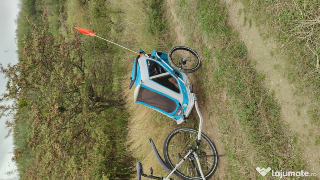 Cărucior copii remorcă bicicleta
