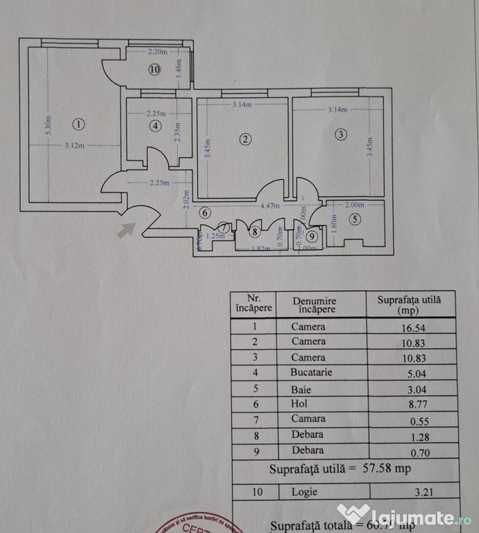 APARTAMENT 3 CAMERE, 10 MIN METROU N.GRIGORESCU, DE RENOVAT