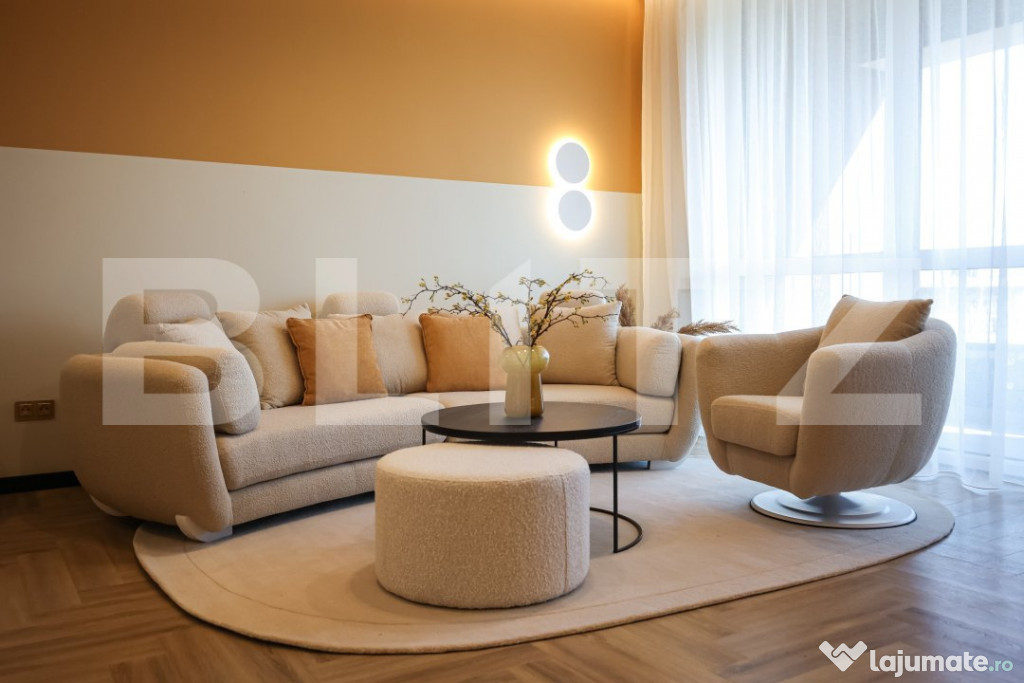 Apartament de lux, de vanzare, cu 2 camere, 56 mp + Parcare