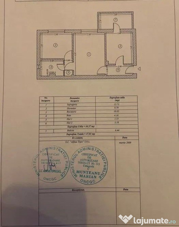 Apartament cu doua camere complet renovat semimobilat